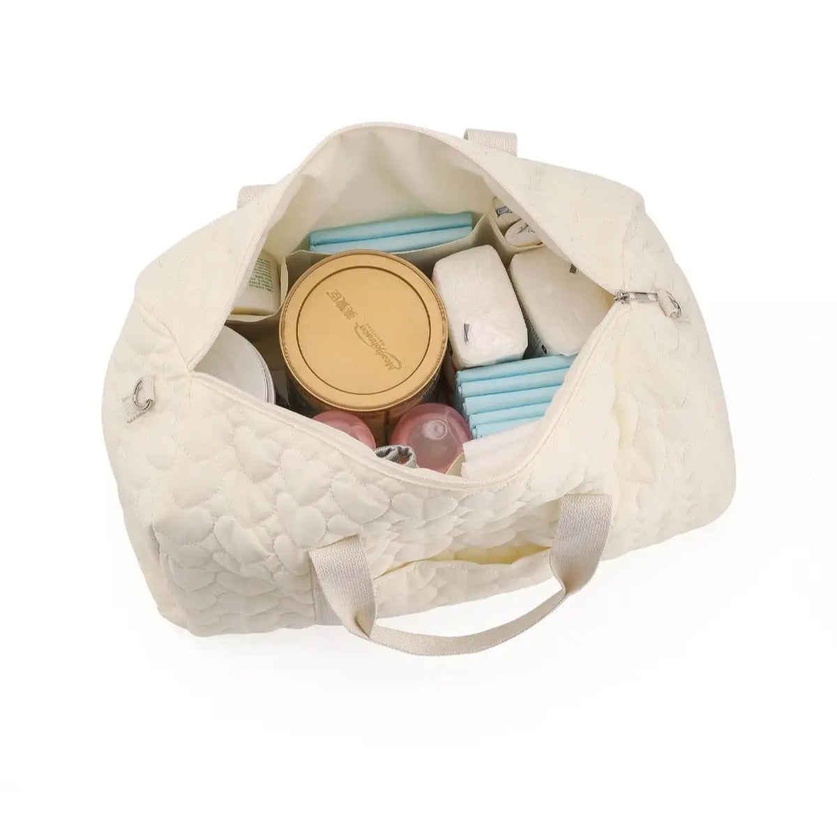 Newborn Baby Care Diaper Bag Mummy Shoulder Bag Embroidery Quilted Stroller Diaper Storage Organizer Large Handbags