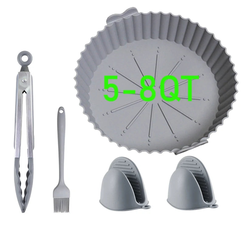 Silicone Round Air Fryer Liner Set