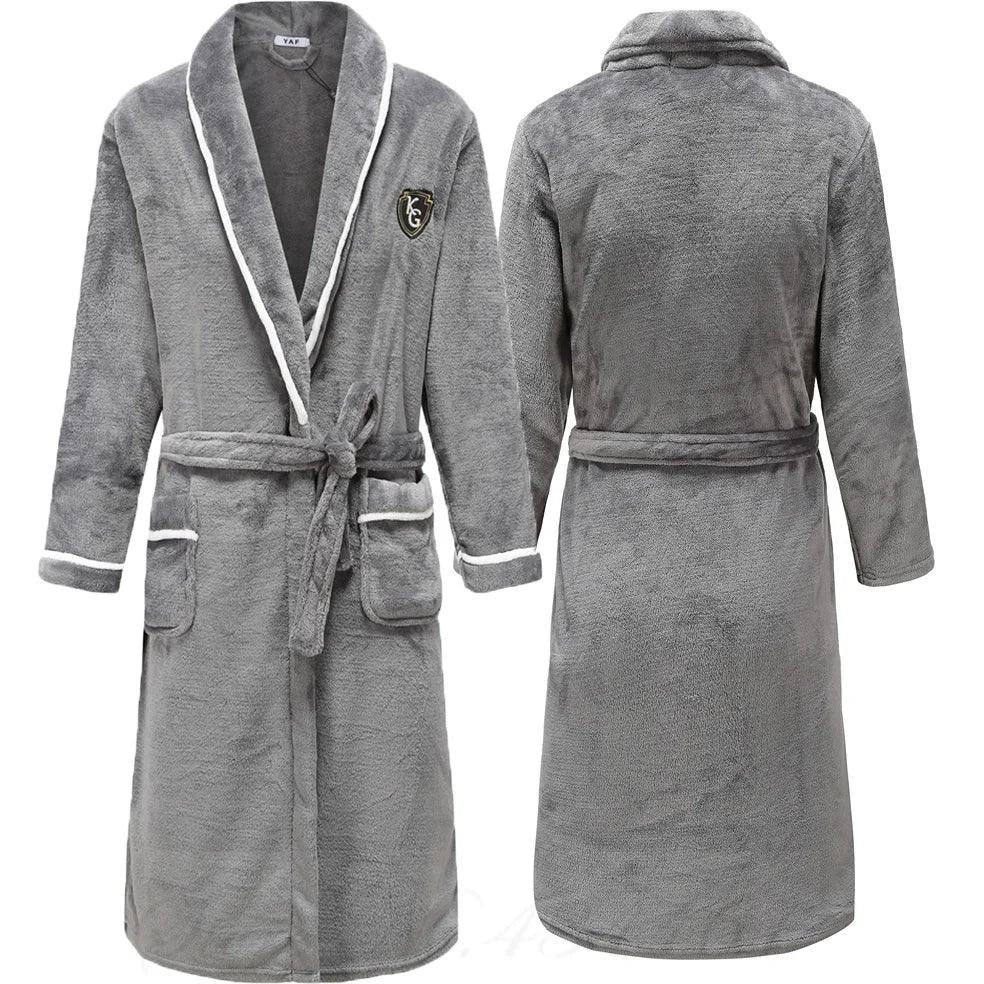 Plus Size Flannel Men’s Robes - ShopHub