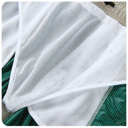 DESMIIT S57 Striped Swim Shorts with Mesh Liner