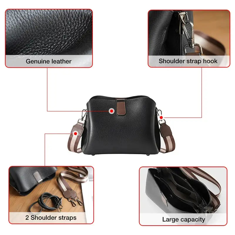 FOXER Genuine Leather Women's Shoulder Bag 2026 Casual Lager Tote Bag PVC Female Crossbody Purse