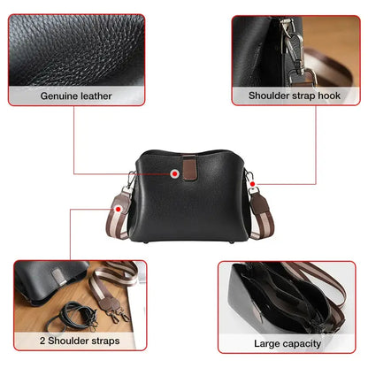 FOXER Genuine Leather Women's Shoulder Bag 2026 Casual Lager Tote Bag PVC Female Crossbody Purse