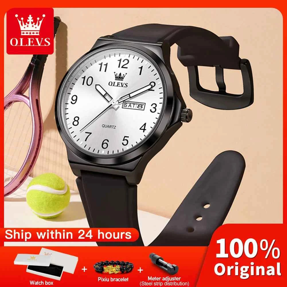 OLEVS 5647 Unisex Watch - Waterproof Casual Quartz Day Date Timepiece for Men and Women