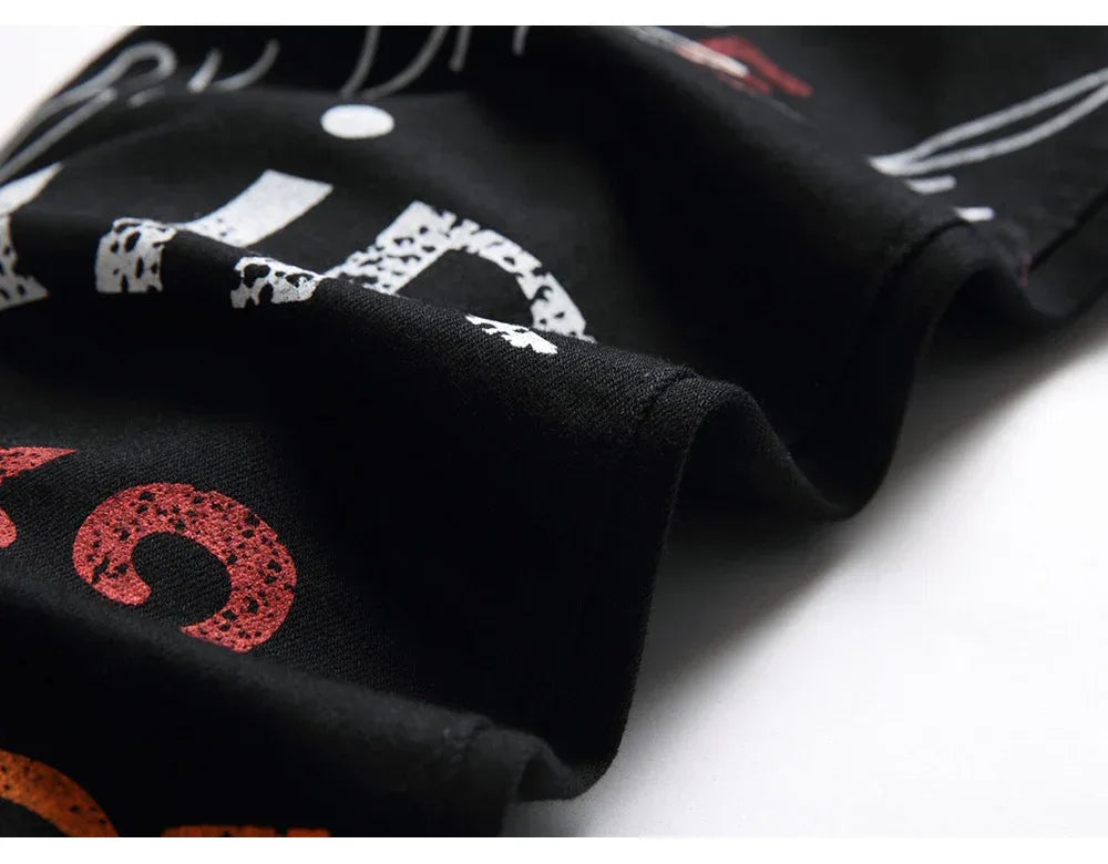 Men's Stylish Jeans Featuring Unique Letter Prints and patterns - ShopHub