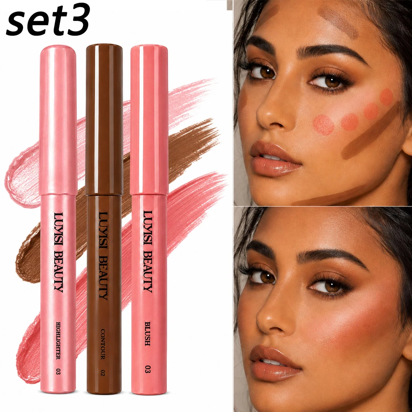 3pcs/Set Face Makeup Pen