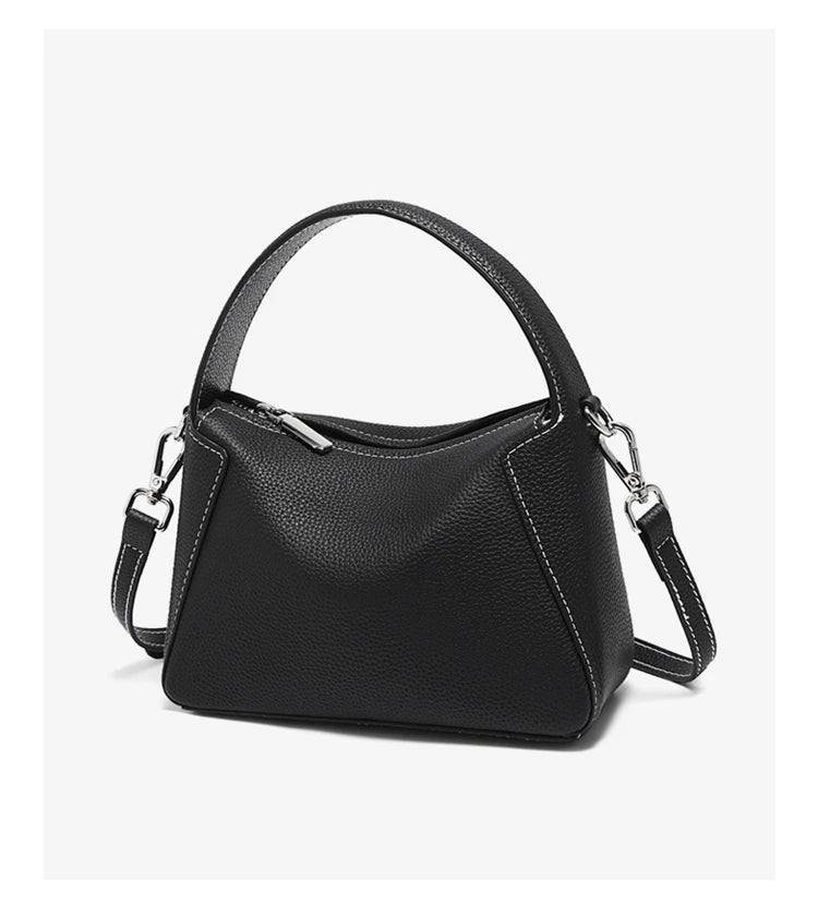FOXER Lady's Handbag Cow Leather Shoulder Bag Small Size Crossbody Minimalist Style Bag Commute Work High Quality