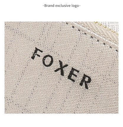 FOXER Women's Short Wallet – Premium Split Leather Design