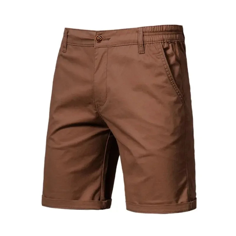 AIOPESON Men's 100% Cotton Solid Shorts - ShopHub