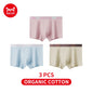 MiiOW Men's Cotton Underwear - 3Pcs Antibacterial Boxers