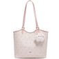 FOXER Summer New Women's Shoulder Bag PVC Leather Daily Tote Bag Female Commuting Purse Large Capacity Handbag for Everyday Use