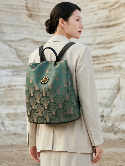 2026 New ZOOLER Handmade Cow Leather Backpack Luxury Large Capacity Backpack Chinese Style Backpack#JH936
