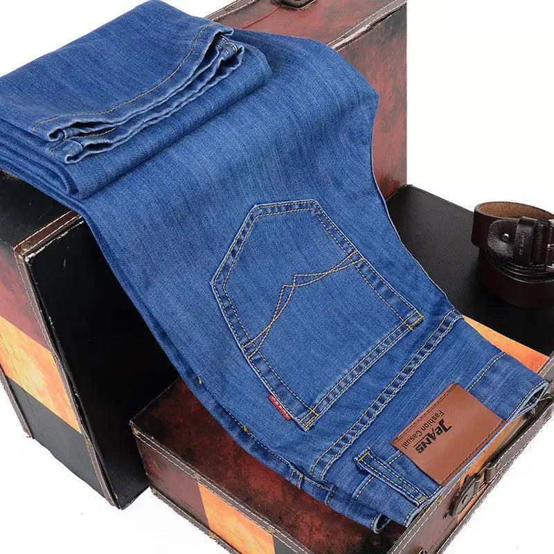 Men's Soft Straight Denim Jeans - ShopHub
