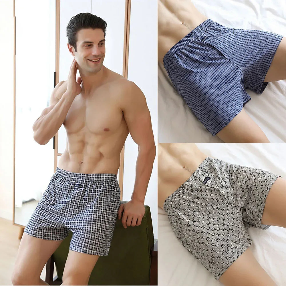 Men's 3 Pack 100% Cotton Pajama Shorts - ShopHub