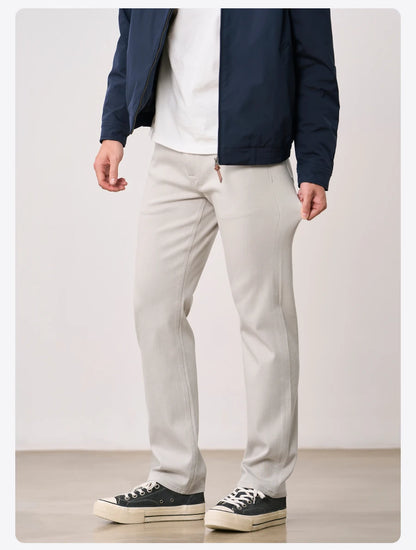 SMWOOD 2026 Autumn Winter New Men's 14OZ Heavyweight Jeans 4-Way Stretch Casual Denim Pants Durable Comfortable Trousers