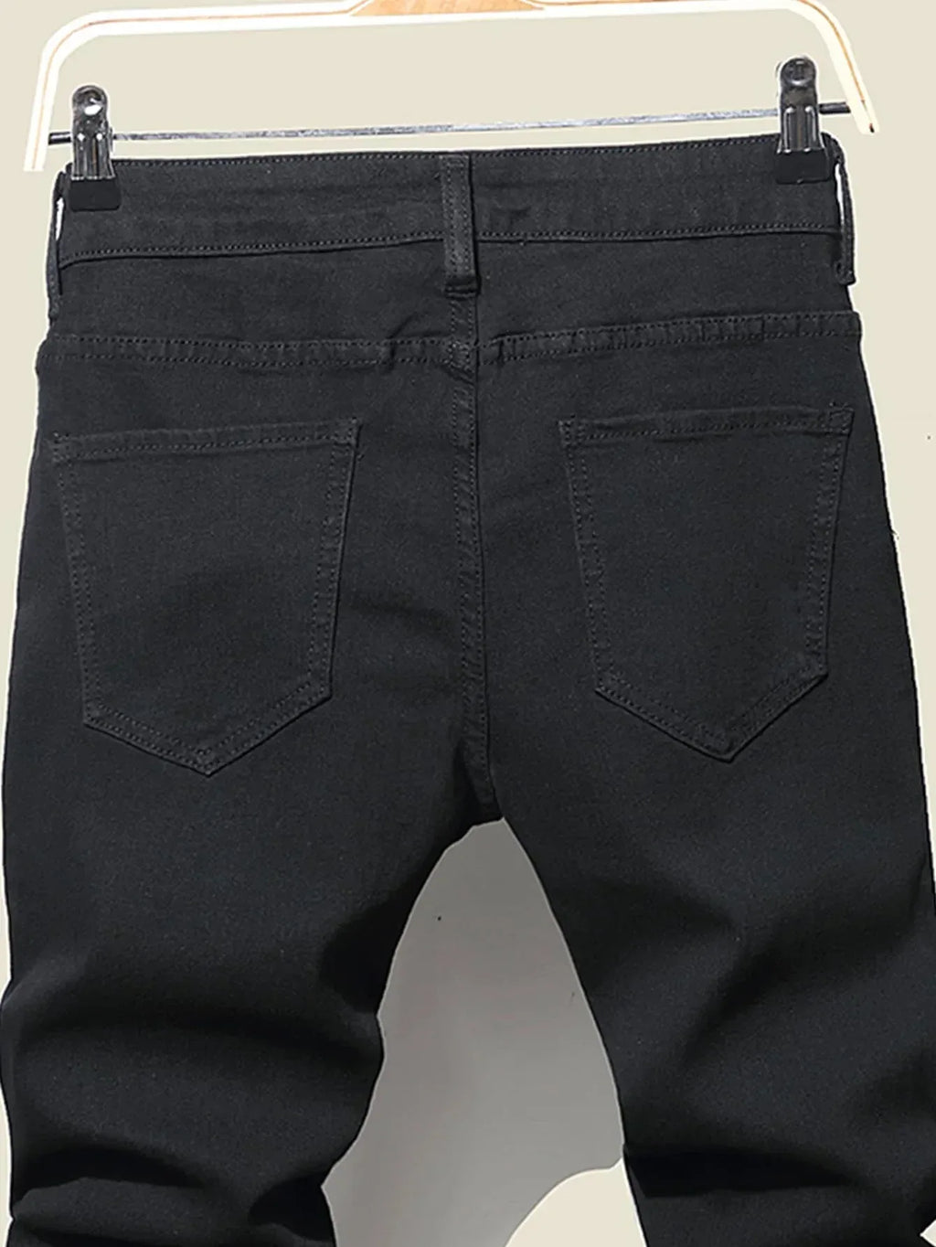 Men's Y2K Knee Ripped Skinny Jeans - ShopHub