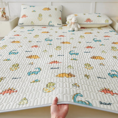 Cooling silk mattress pad set from ShopHub NZ, designed for comfort and breathability during summer nights.