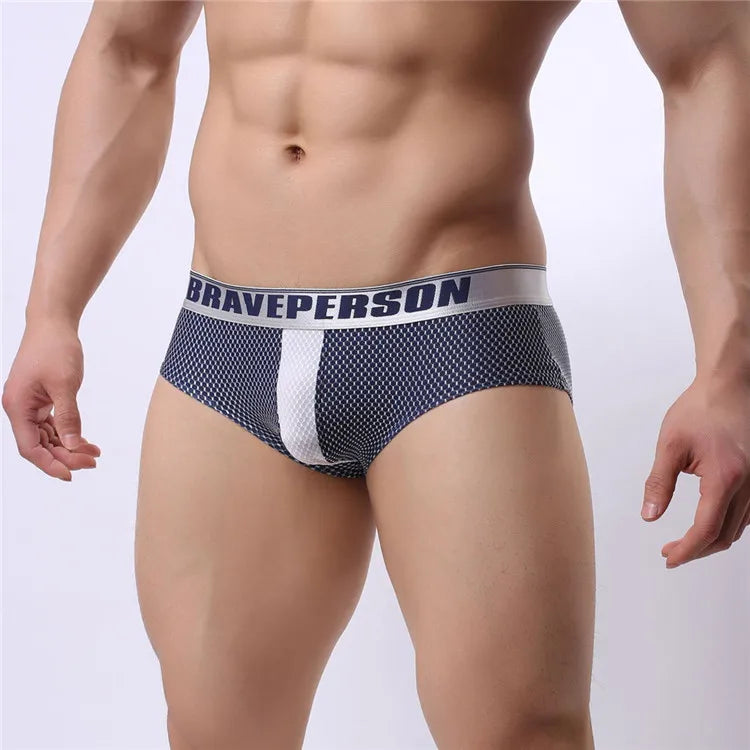 BRAVE PERSON Mens Low-Rise Boxer Briefs Sexy Fashion Underwear