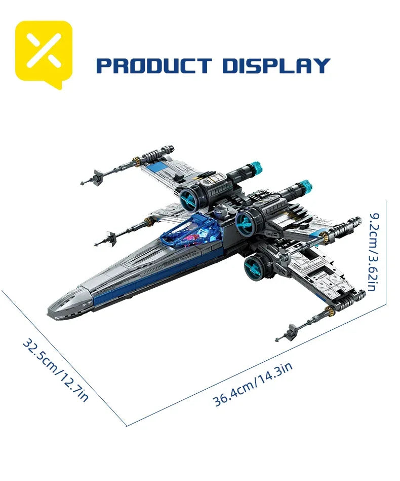 TOYLINX Space Fighter Jet DIY Model With 1271PCS - ShopHub
