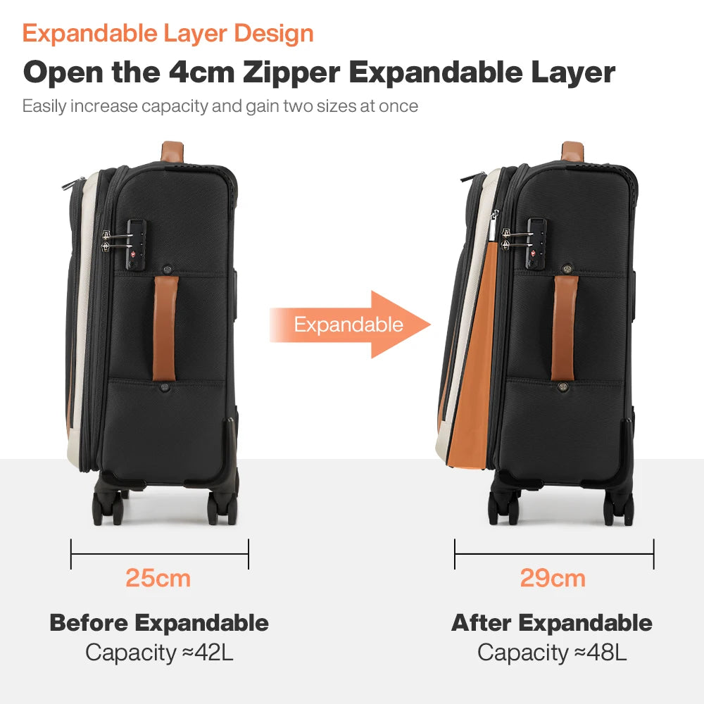 Mixi Compact 20-inch Carry-on Suitcase