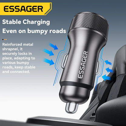 Essager Dual-port 45W USB-C car charger
