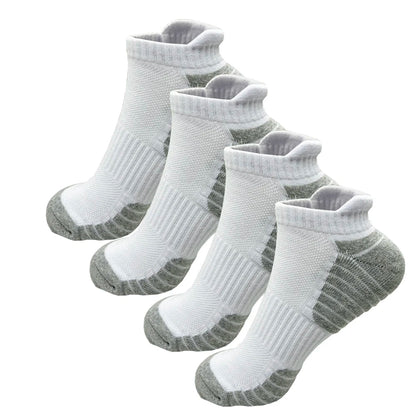 2/4 Pairs Cushioned Cotton Ankle Socks – Men & Women Low-Cut Athletic Sports Socks Habicare