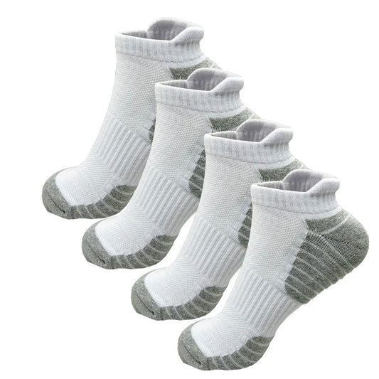 2/4 Pairs Cushioned Cotton Ankle Socks – Men & Women Low-Cut Athletic Sports Socks Habicare