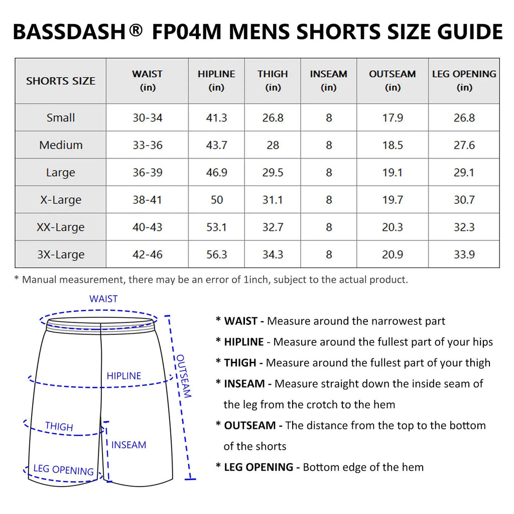 BASSDASH Men's 8” Fishing Water Shorts ShopHub