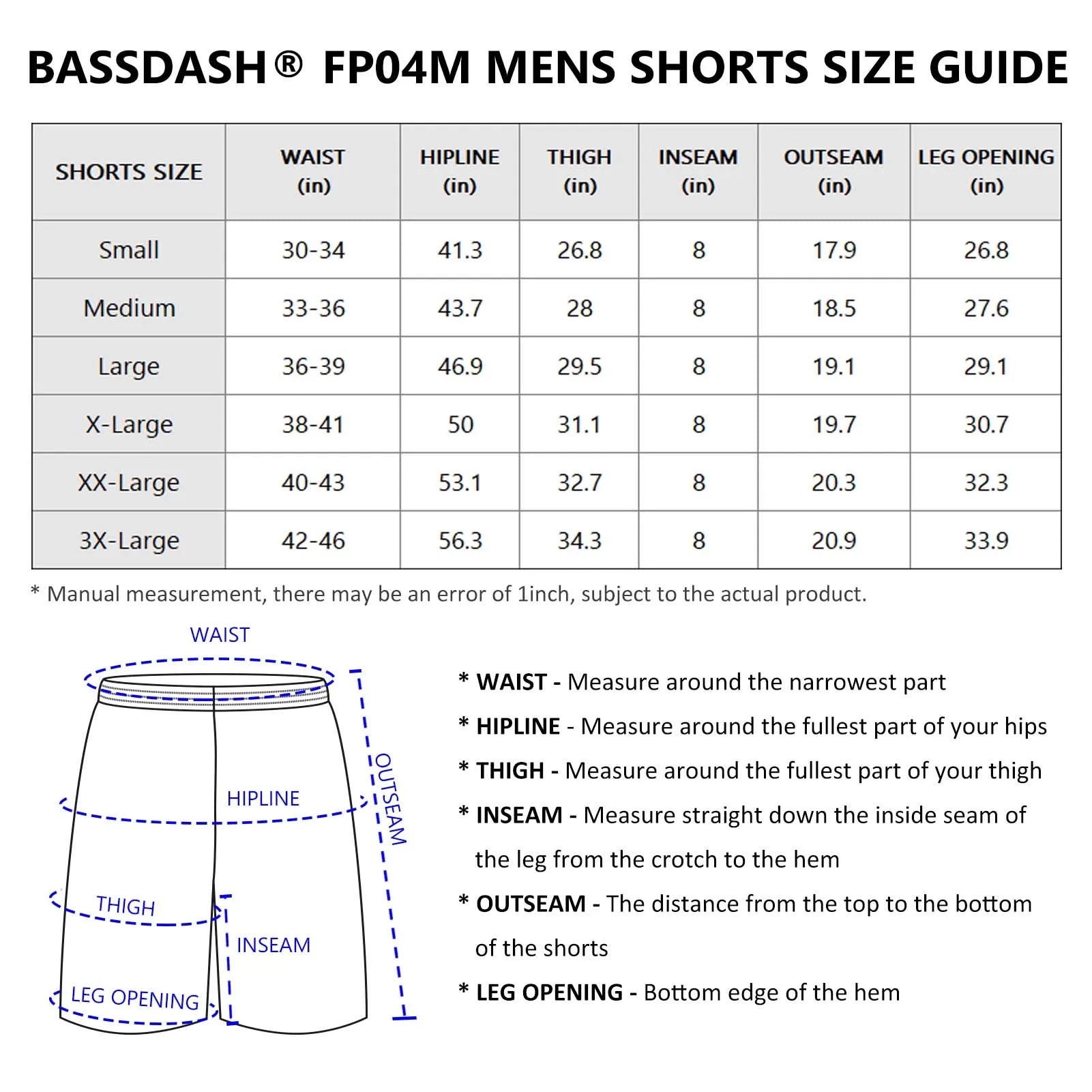 BASSDASH Men's 8” Fishing Water Shorts ShopHub