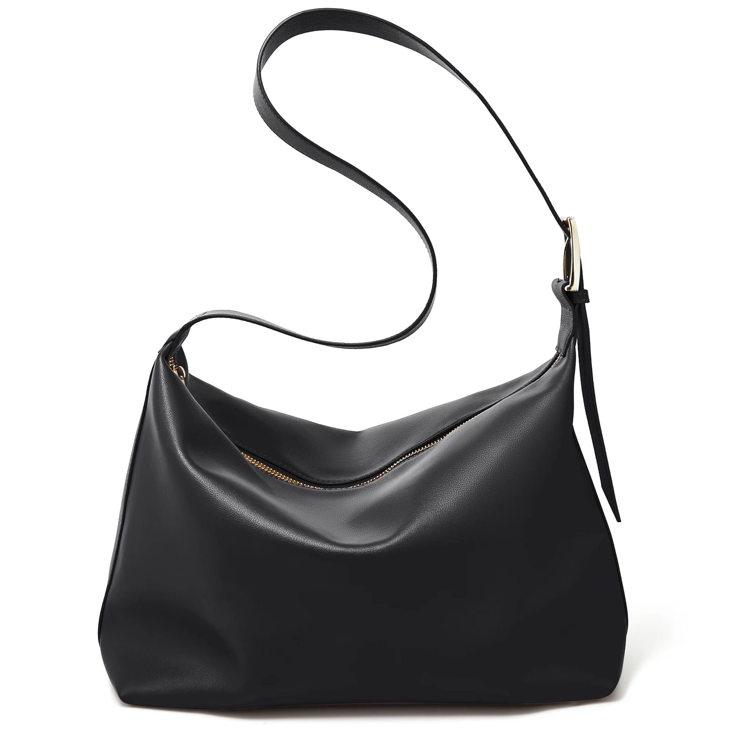 FOXER Large Soft Split Leather Shoulder Bag