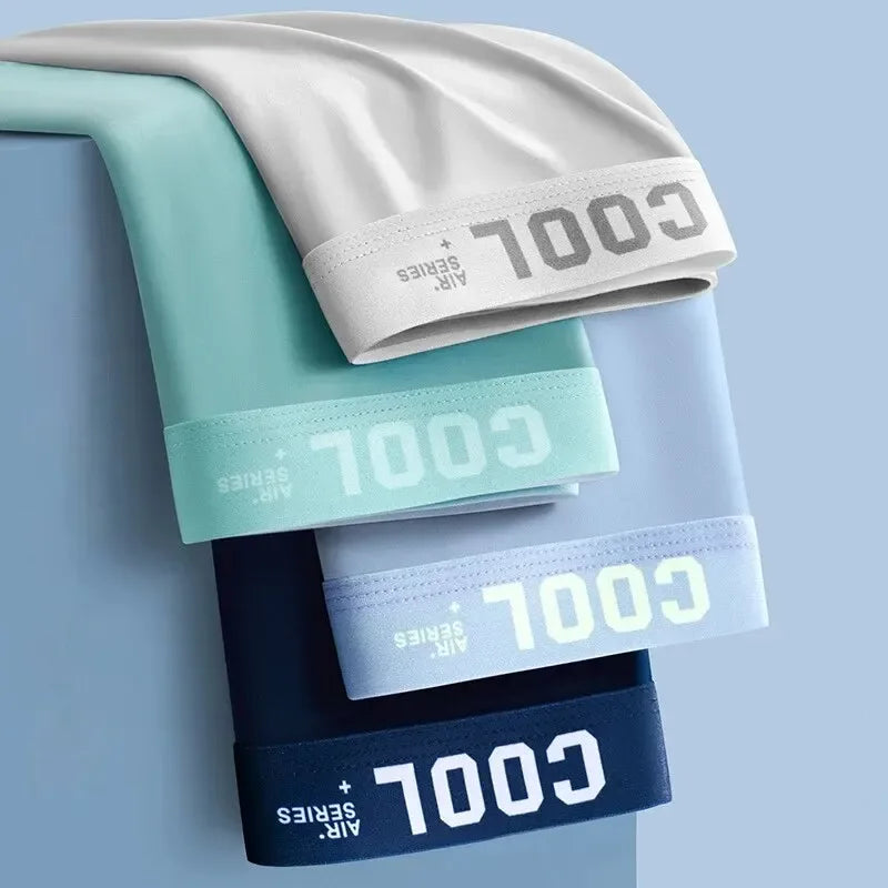 4 Pack Men's Ice Silk Boxer Shorts - ShopHub