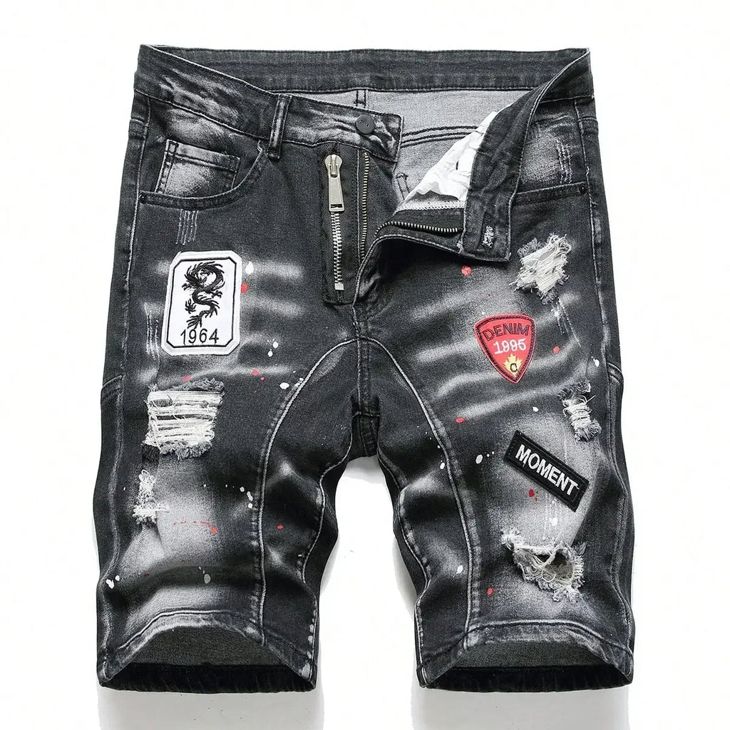 Men's Ripped Jean Shorts - ShopHub