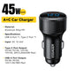 Essager Dual-port 45W USB-C car charger