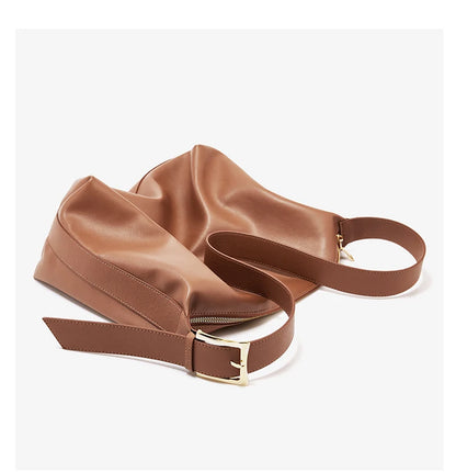 FOXER Large Soft Split Leather Shoulder Bag