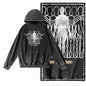 COOLMIND Acid-Washed Black Graphic Pullover