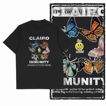 COOLMIND X0119 Wings of Joy Butterfly Cotton Tee