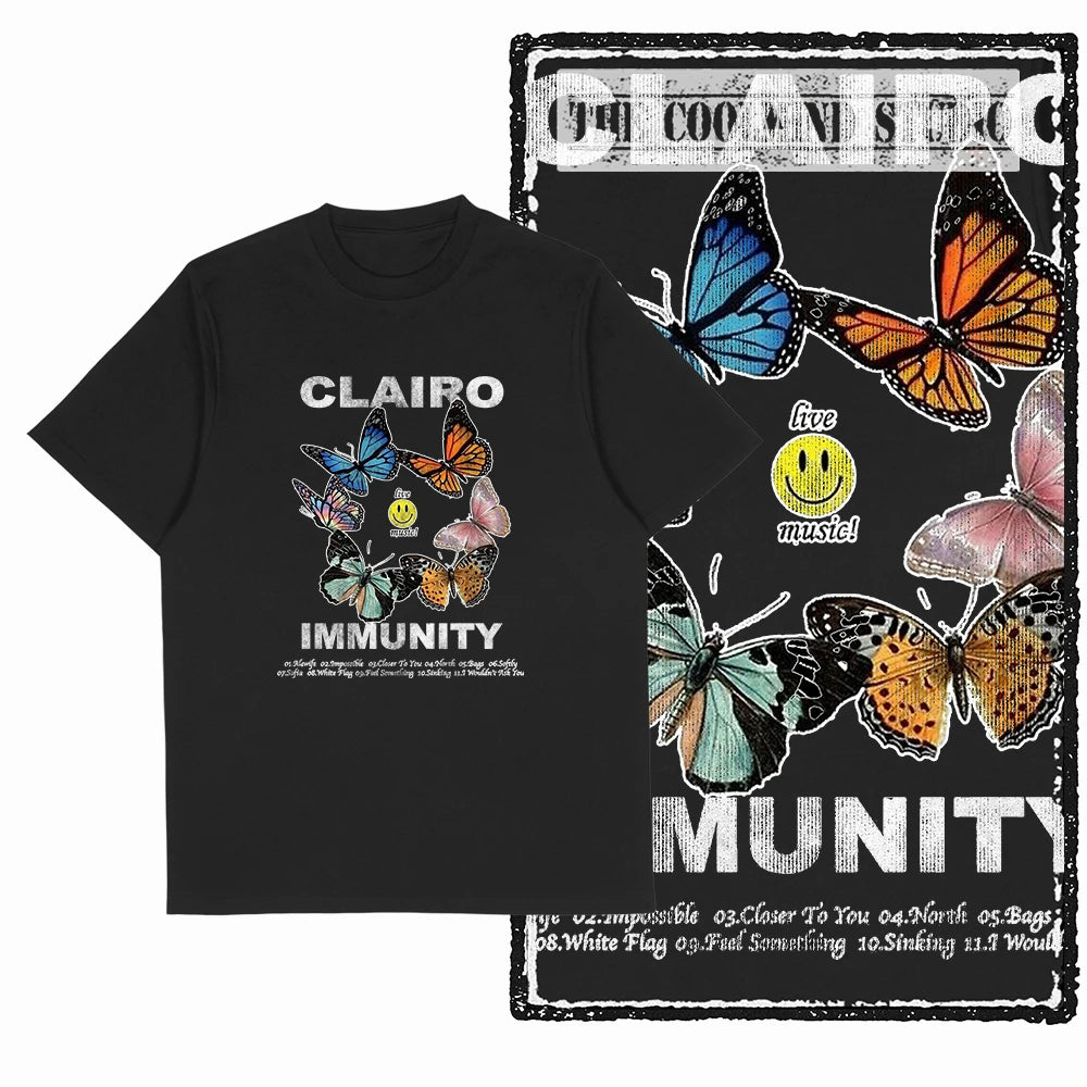 COOLMIND X0111 Butterfly Bliss Graphic Cotton Tee