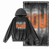 G09 Creative Graphic Acid-Washed Black Hoodie