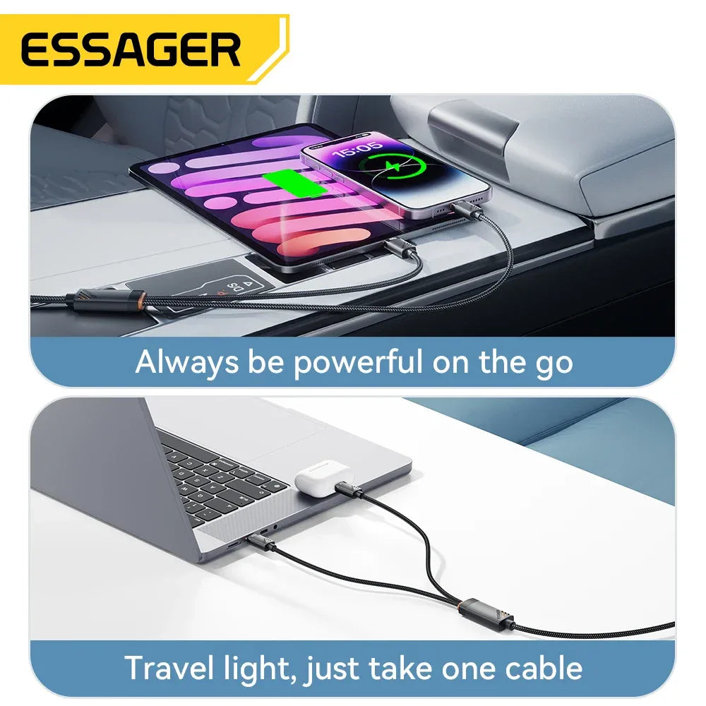 Essager 2 in 1 USB Type C to Type C Cable - ShopHub