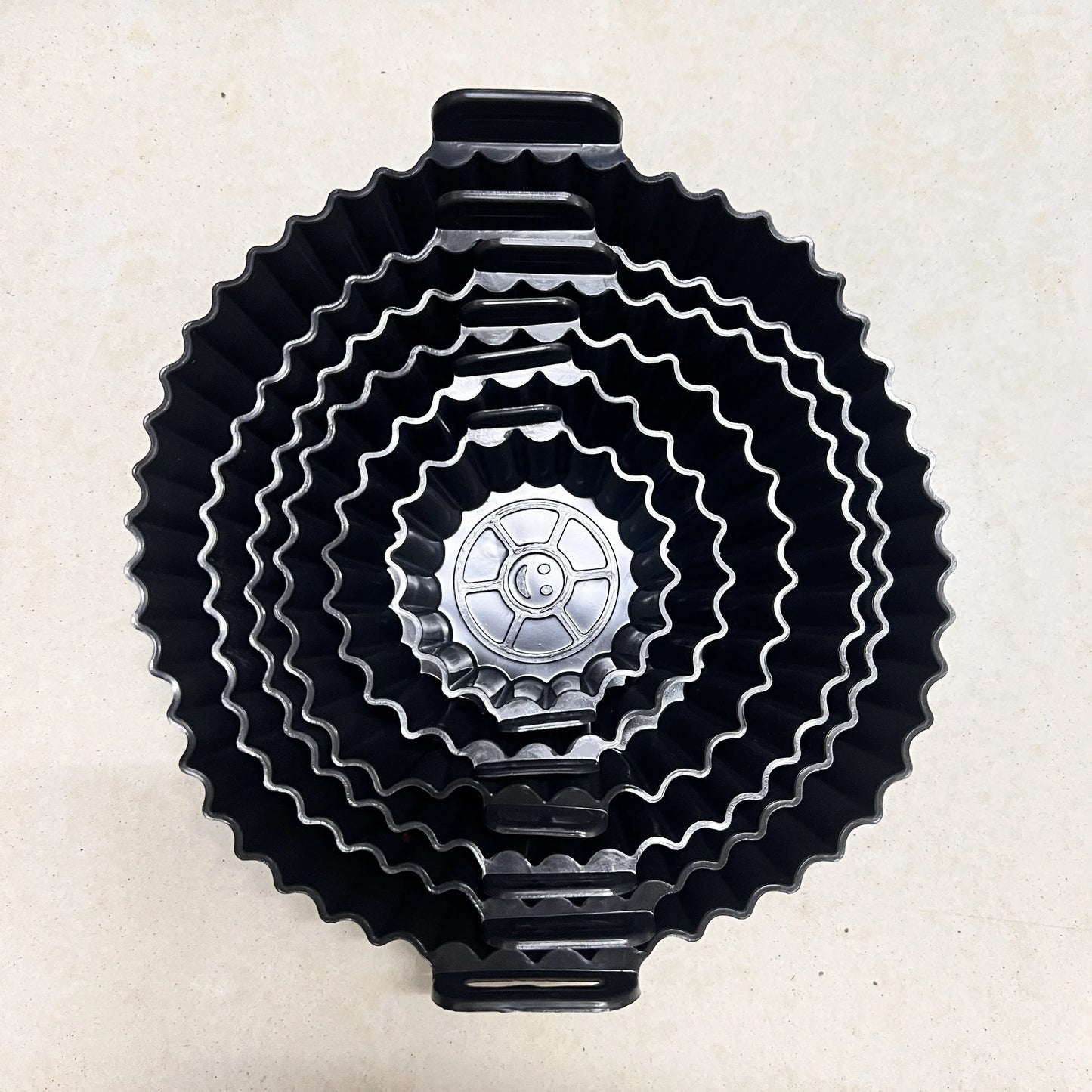 6PC Air Fryer Mats - 450°F Silicone Non-Stick Dual Texture