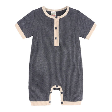 Kids Tales Little Everyday Ribbed Cotton-Blend Baby Romper