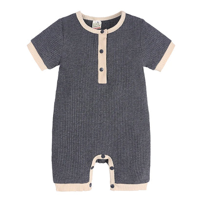 Kids Tales Little Everyday Ribbed Cotton-Blend Baby Romper