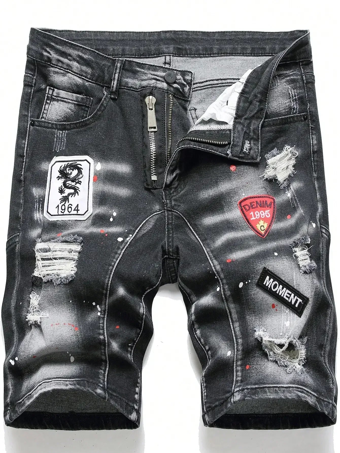 Men's Ripped Jean Shorts - ShopHub