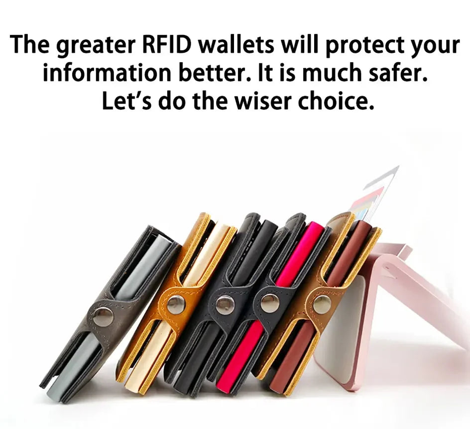 Slim Metal Business Card Holder with RFID Protection