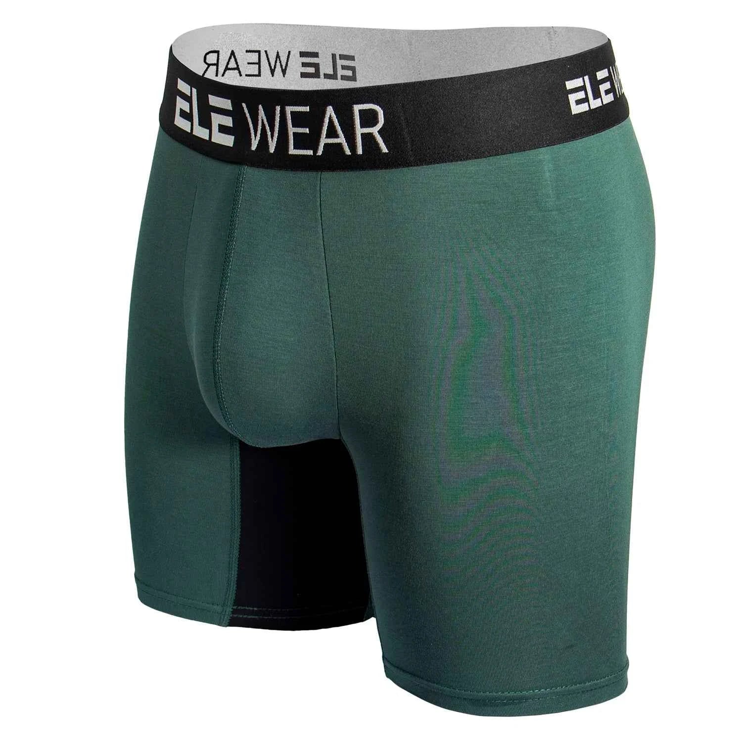 Men's Bamboo Boxer Briefs for Men - Long Sports Underwear, Moisture-Wicking