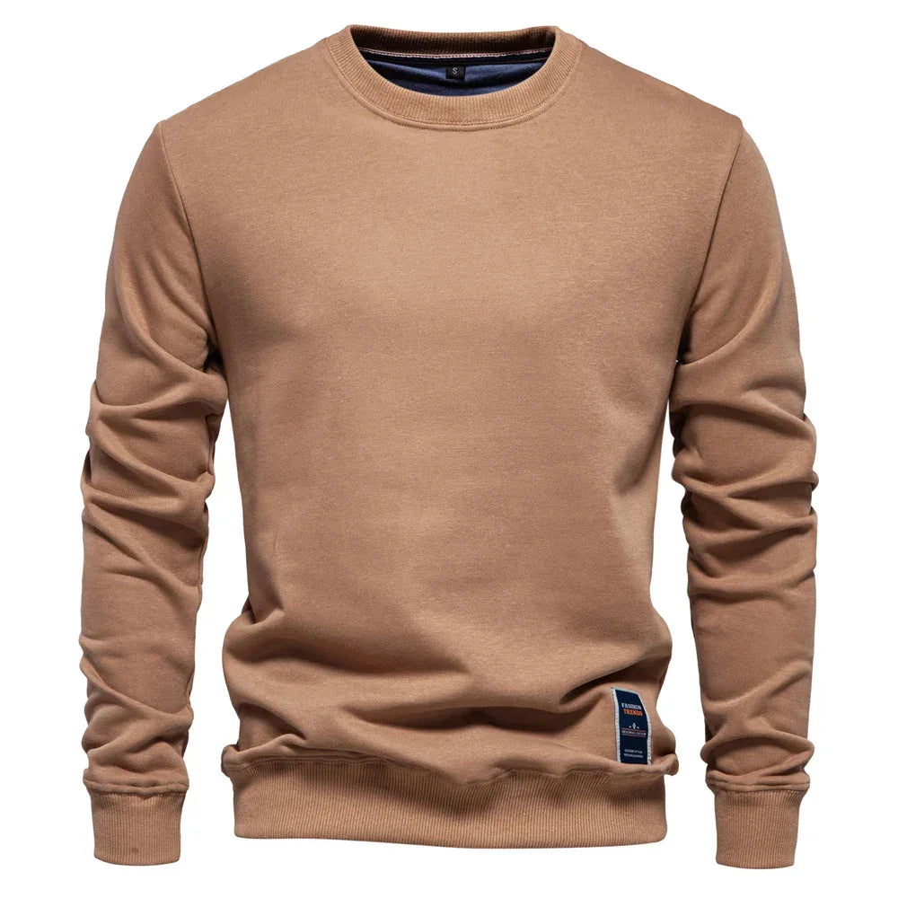 AIOPESON Cotton-Blend Men's Crew Neck Sweatshirts - ShopHub