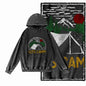 Off-Grid Adventure Graphic Acid-Washed Black Hoodie