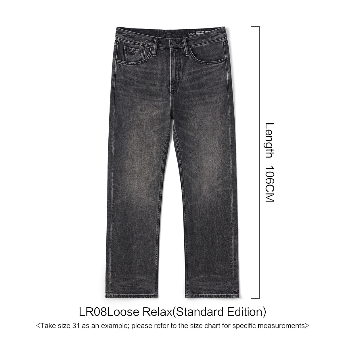 SIMWOOD 2026 Autumn New Loose Relax 13.5oz Heavyweight Washed Vintage Jeans Men Denim Pants Retro  Streetwear