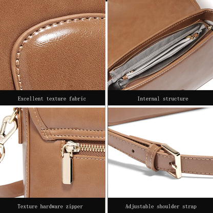 FOXER Split Cowhide Leather Crossbody Bag