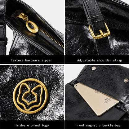 FOXER Genuine Leather Hobo Tote Bag