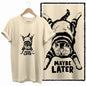 COOLMIND 100% Cotton Beige Cat Print Exclusive Graphic Women T Shirt Big Size Loose Cotton Cat Lover Women T Shirt Lovely Cat Te